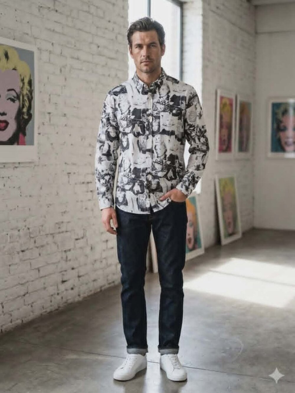 WeSC x ANDY WARHOL Conspiracy Limited Edition Photo-Collage Long Sleeve RARE